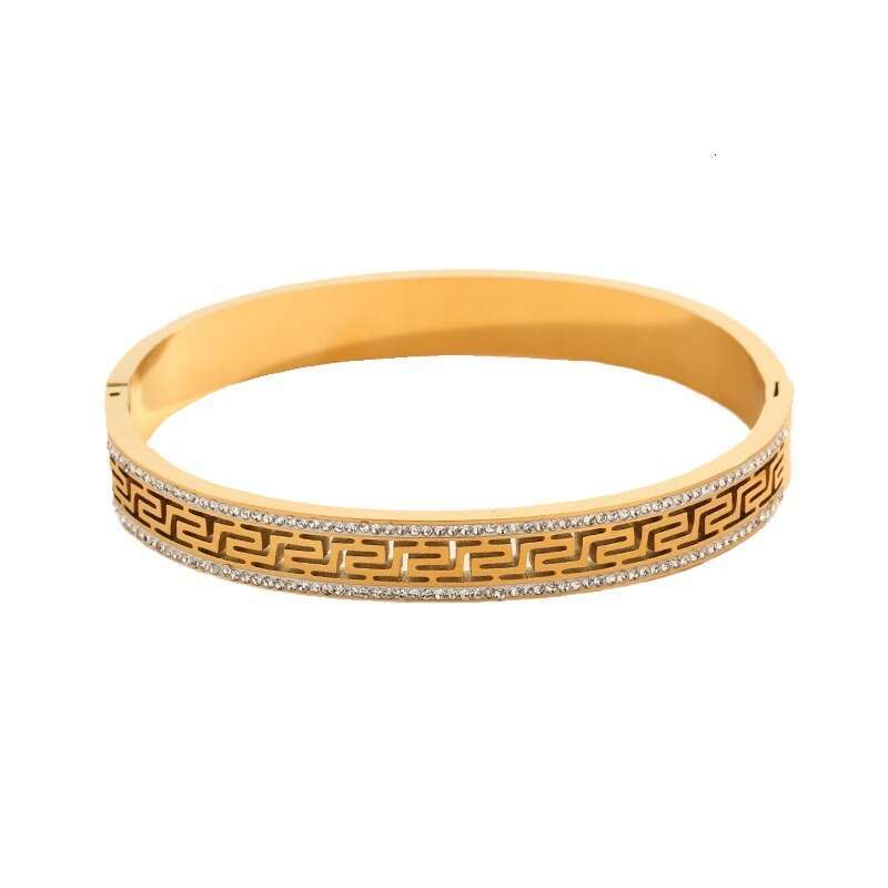 Great Wall Pattern Titanium Steel Bracelet for Women, Palace Style, Ins Niche Design, Light , High-end Design Sense, New Fashion Jewelry