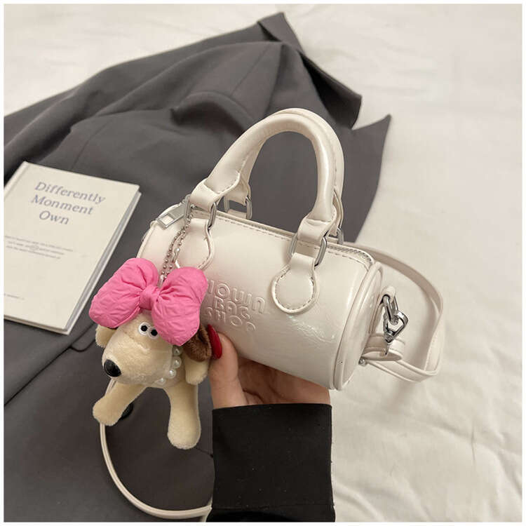 Trendy Fashionable Unique Mini Handheld Cylinder Coin Purse Korean Style Casual Design Sweet Crossbody Bag