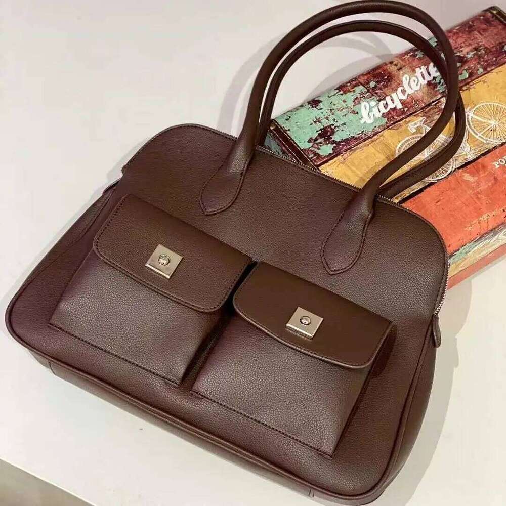 2024 Retro Large Capacity Tote Classic Versatile Commuter Shoulder Top Handle Handbag Women's Bag for Storage
