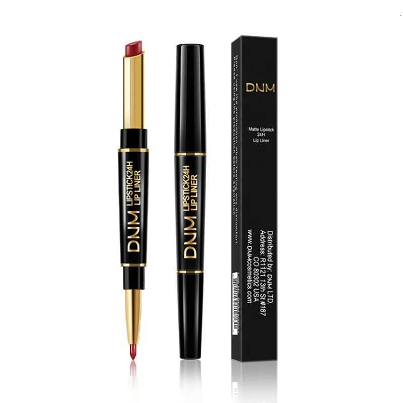 Double Ended Matte Lipstick Long Lasting Waterproof Lipsticks Brand Lip Makeup Cosmetics Dark Red Lips Liner Pencil Beauty G250729