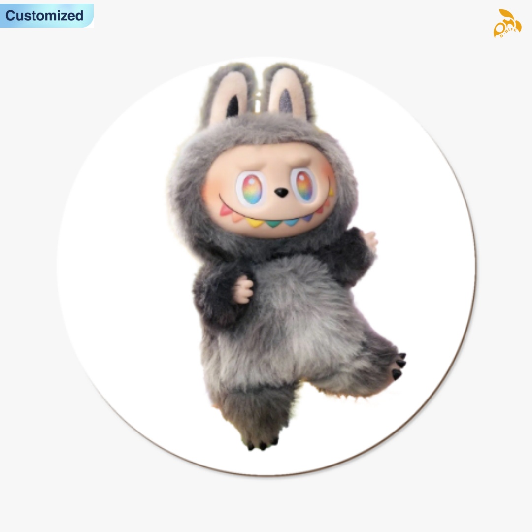 Free shipping new customized labubu Home Decor Decoration Decorative Circular wooden board painting