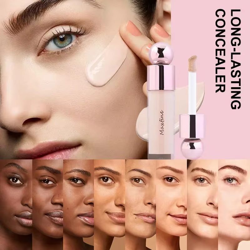 Cream Concealer Full Coverage Foundation Cream For Dark Skin Oil-Control Moisturizing Foundation Lasting Base Makeup Concealer with Pore Blurring Mois