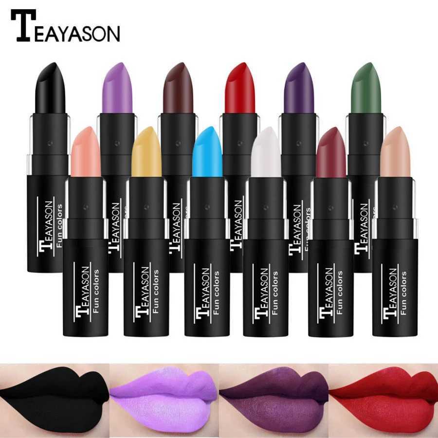 Lipstick Dark Lipstick White Nude Vampire Olive Green Black Purple Halloween Creative Makeup Retro European and American Style G250729