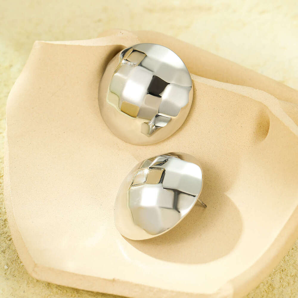 Earrings with an Elegant and High-End Feel, Stainless Steel Semi-Circular Niche Earrings, Summer Sier Ear Accessories