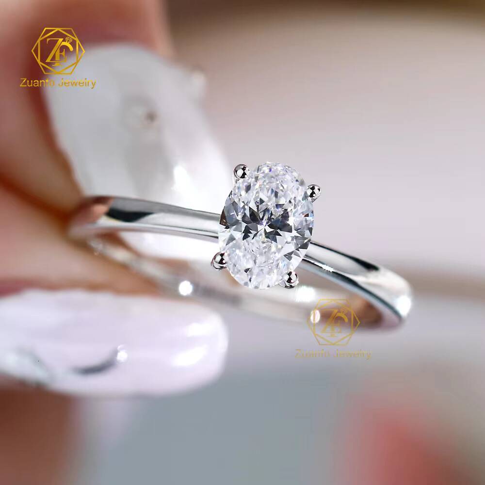 IGI GIA Certified HPHT CVD Lab Grown Oval Cut Diamond 18K 14K Real Gold Jewelry Engagement Wedding Ring for Women Man