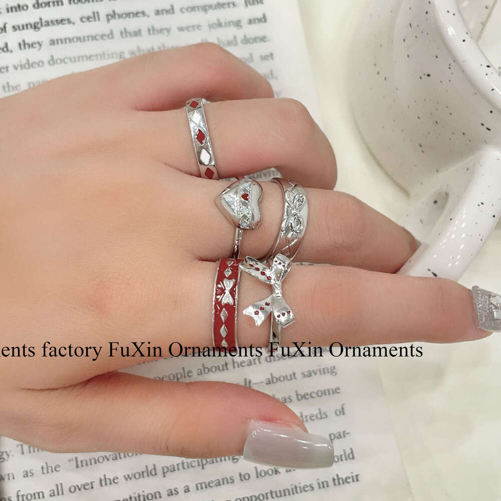 Version Niche Versatile Design Sense Set Exquisite High-end Korean Ins Style Temperament Ring for Women 08a