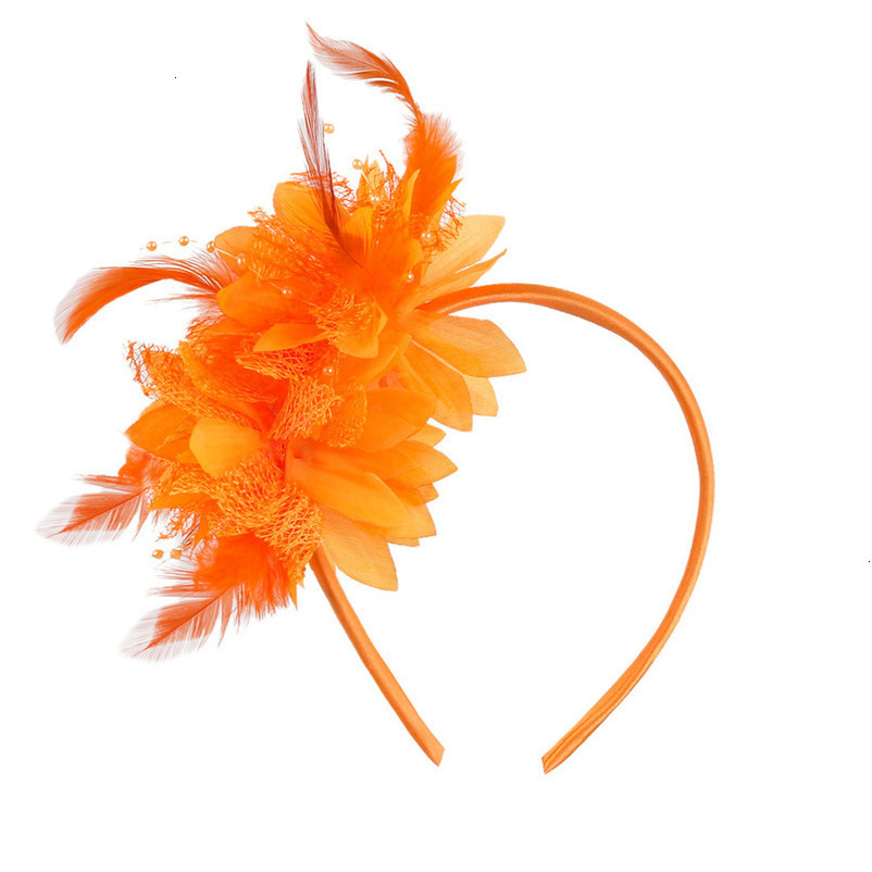 Carnival Flower Party Gathering Performance Feather Headband Bride Hair Accessories