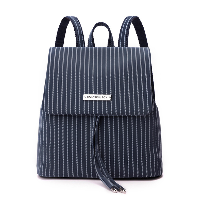 Colorful Fox Korean Niche British Style Versatile High-end Striped Mini Drawstring Backpack ddmymoon