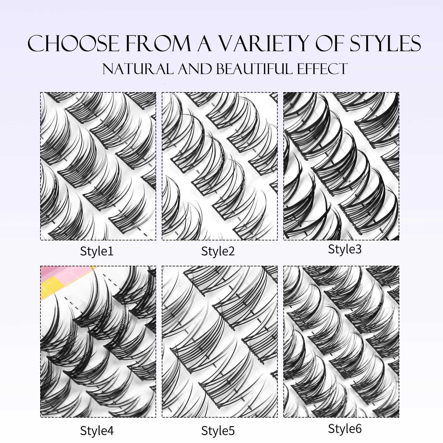 320 pcs Natural Eyelash Extension Cluster Lashes Volume Mixed Tray Lashes Cluster Natural Lashes Z250730