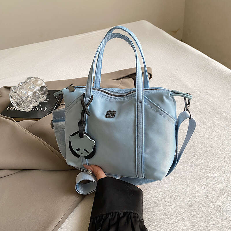 Macaron Color Mini Tote Handheld Shoulder Crossbody Simple Fashion Versatile Design Small Square Bag