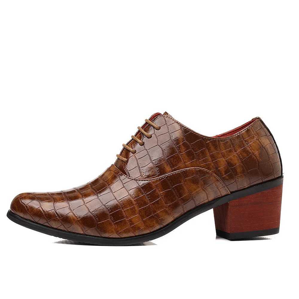 Luxury Red Mens Dress Shoes Elegant High-Heeled Leather Shoes For Men Pointed-Toe Comfortable Formal Shoes Mens Oxfords Shoes Y250731