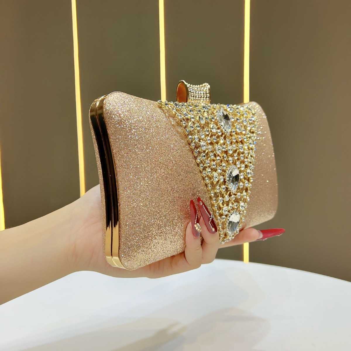 New Evening Bag Rhinestones Womens Handbag Formal Evening Chain Bag Crossbody Clutch Bag for Women