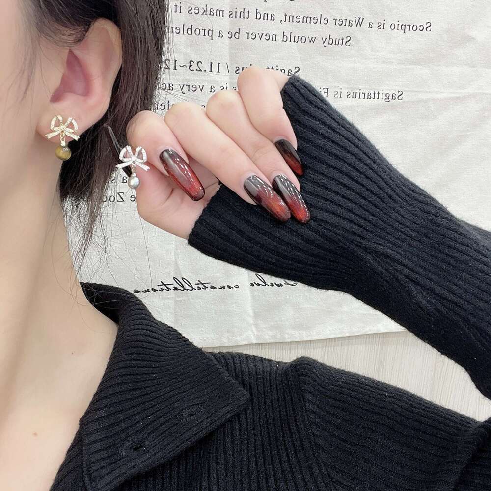 Butterfly Knot Pearl for Women, High-End Feel, 2024 New Versatile Niche Design Tassel Earrings e72