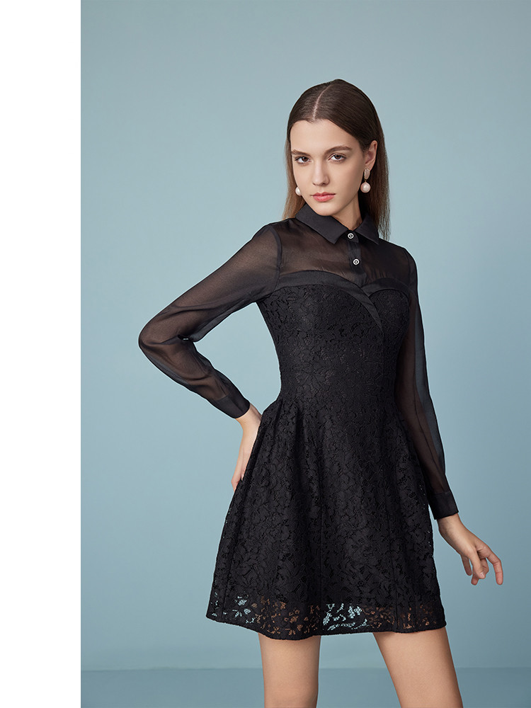 Women's Elegant Black Lace Mini Skirt High Waist Mesh Splicing Short Skirt Party Summer Resort Wear Office Women Clothing 6116308