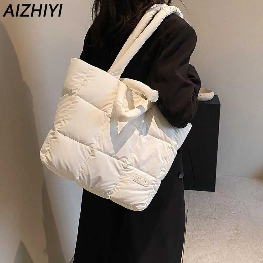 Cott Padded Shoulder Bag for Women Bubbles Handbag Top Handle Bag Winter Quilted Cloud Tote Bag Puffy Cute Shopping Bags Y250730