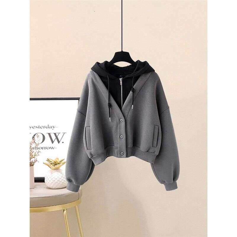 Women's Clothing Autumn And Winter For Women, Small Size, Design, Half Zip Sweater Jacket, High Waist Overalls, Fashionable Two Piece Suit