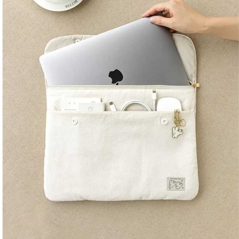 Ins White Laptop Sle Bag Portable Case Book Air Pro 13 M1 M2 Notebook Sles Cover ASUS 11 12 13.3 14 Inch Computer Bag y250730