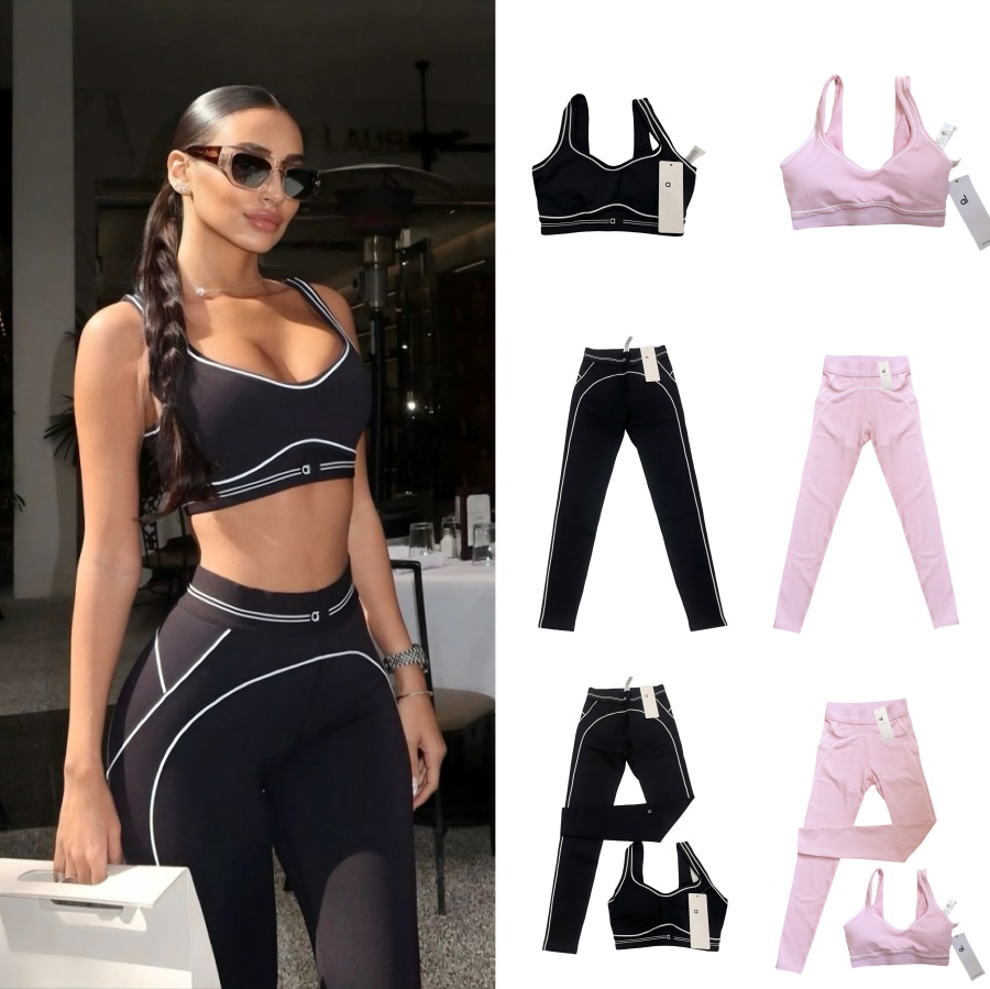 Yoga pants exercise 2 piece bra+pants high end minimalist sports shorts clothing solid color sportswear designer women gym workout sets pilates set
