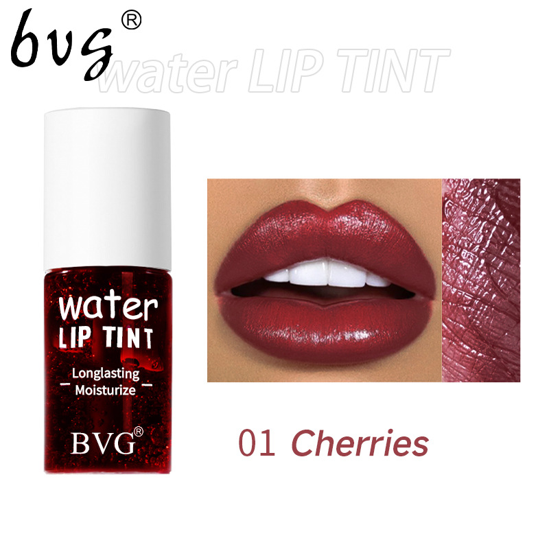 Watertint Dye Lip Stain Cherry Juice Lip Gloss Tint Non-stick Liquid Lipstick Waterproof Lips Cheek Dual Use Rouge Water Makeup Mirror Pearl Lip Gloss