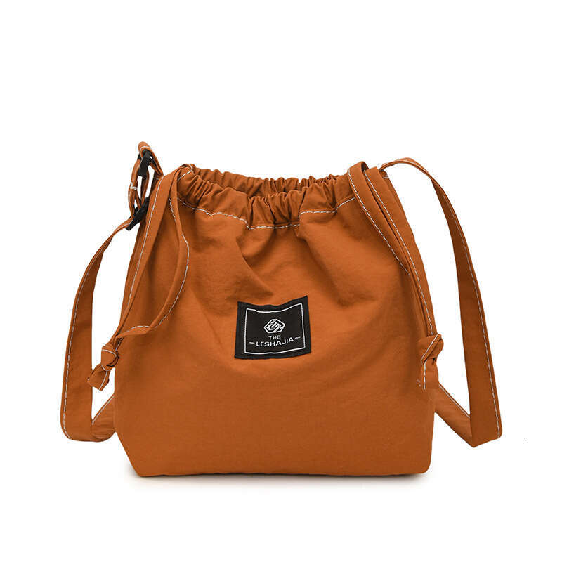 Casual Cute Waterproof Nylon Crossbody Shoulder Canvas for Women with Design Sense, Solid Color Simple Small Tote, Phone Bag