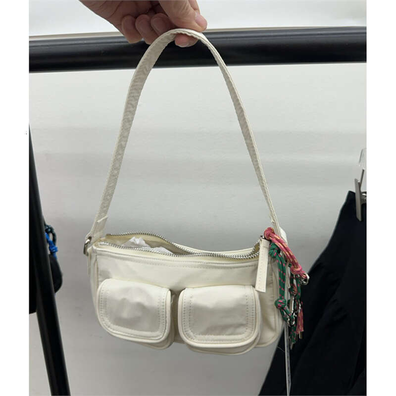 Korean INS New Niche Design Multi-Pocket Nylon Shoulder Underarm Bag Trendy Versatile Handbag