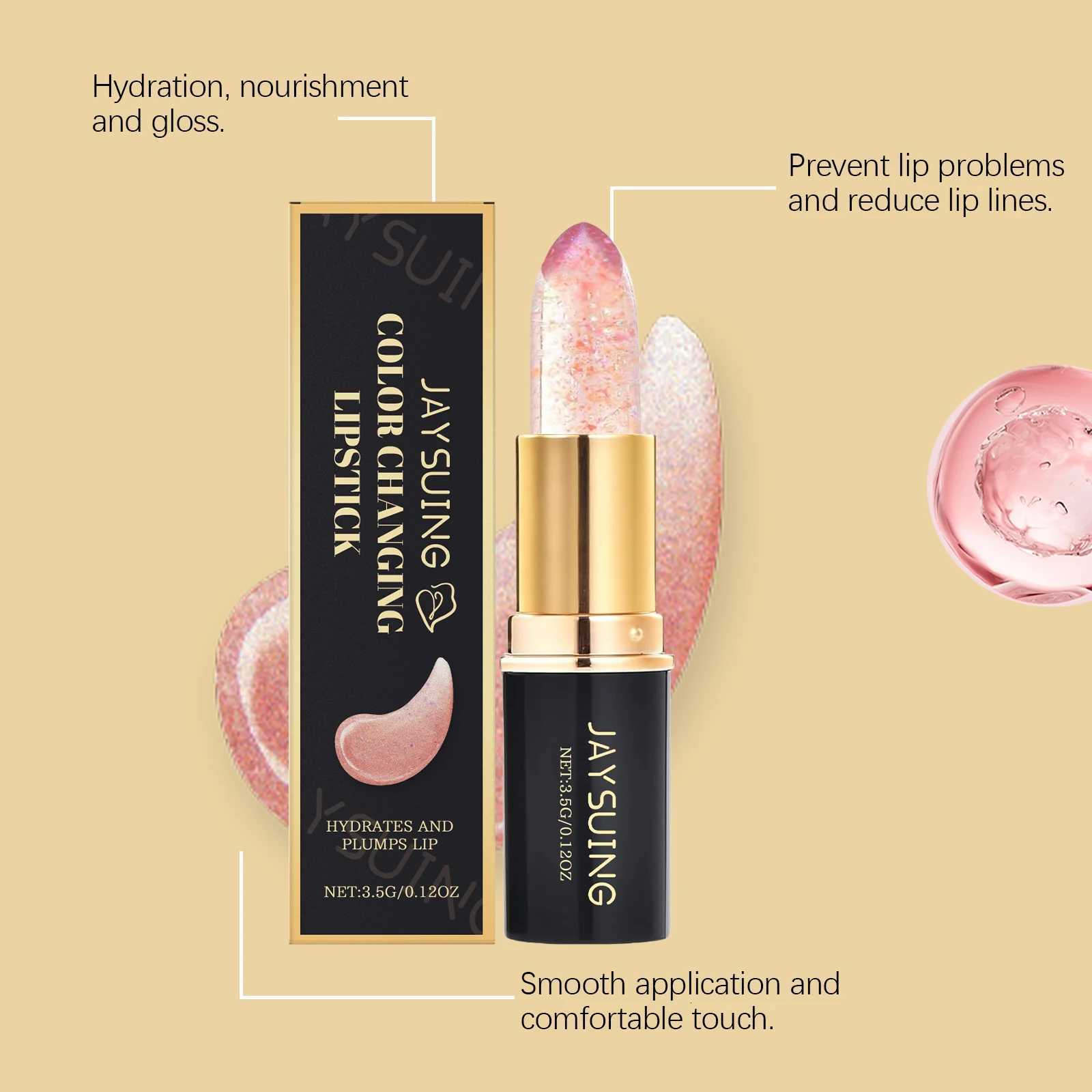 Color Changing Lipstick Anti-Dryness Moisturize Lighten Shining Lip Waterproof Non-Greasy Not Easy to Fade Red Pink Lips Makeup G250729