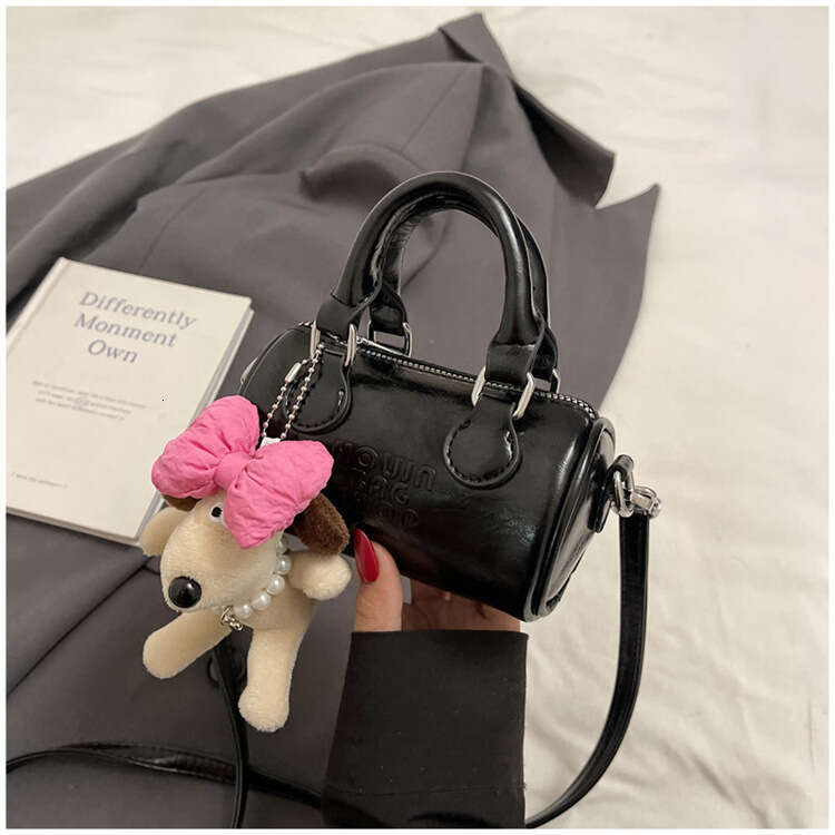 Trendy Fashionable Unique Mini Handheld Cylinder Coin Purse Korean Style Casual Design Sweet Crossbody Bag