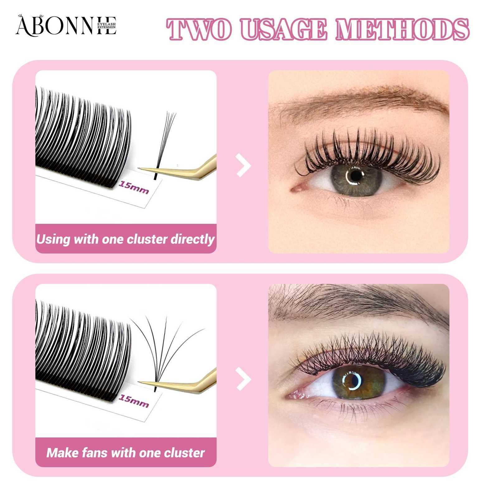 5D Flower Wet Lash Extensions Individual Lashes Brown Volume Soft 5D Flowering Fairy False Easy Fans Volume Eyelashes Z250730