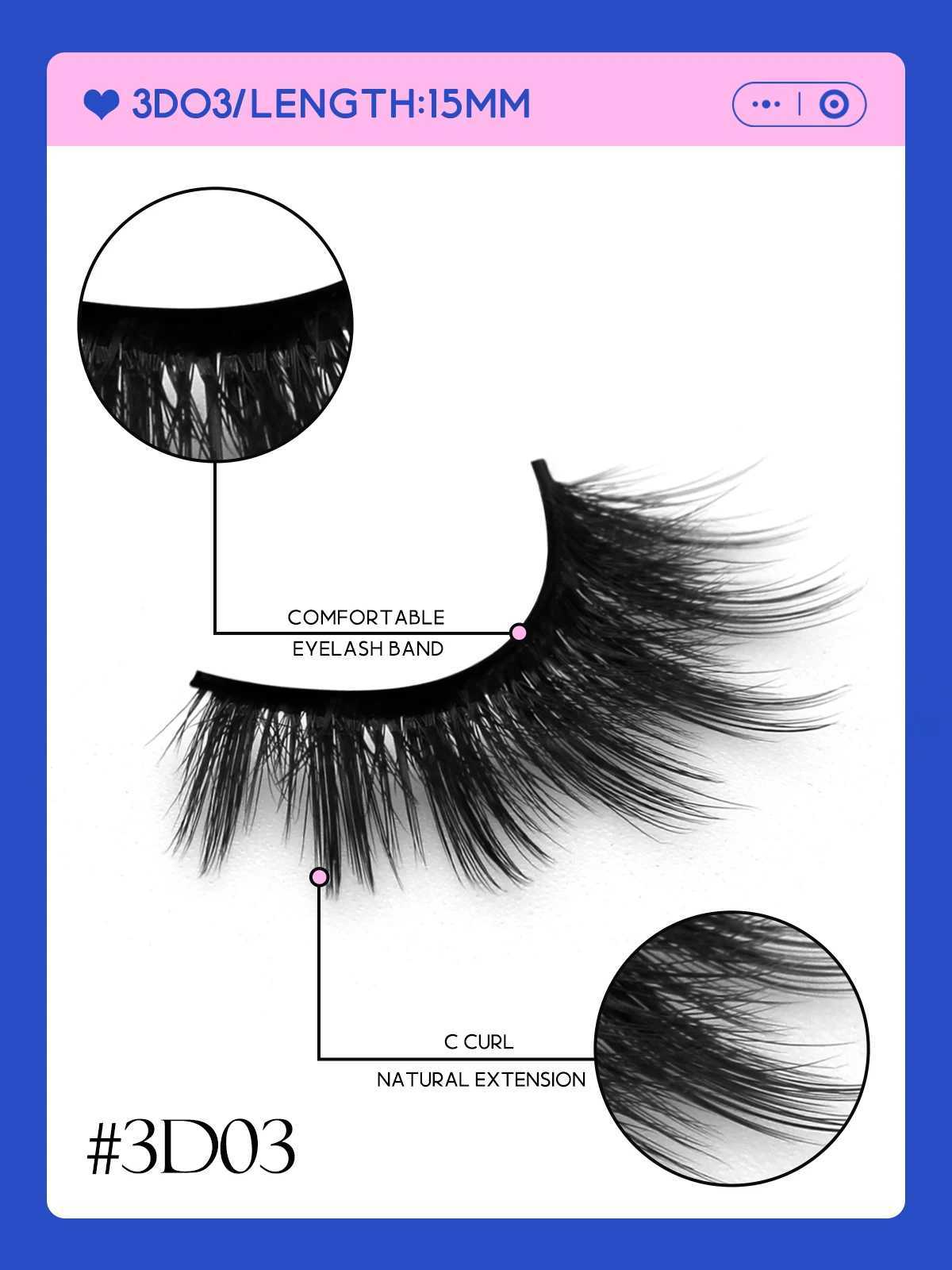 Grainy Manga Lashes Faux Mink Eyelashes Winged End Eye Elongated Eyelashes Fake Lashes Natural Long Eyelashes Extension Z250730