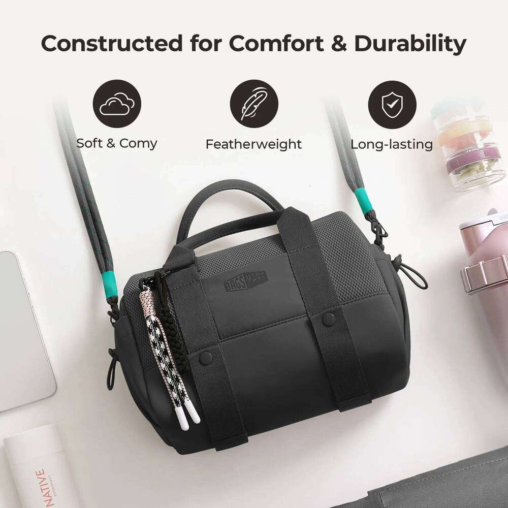 BAGSMART Boston for Women Mini Duffel Shoulder Crossbody Bag Waterproof with Wet Pocket Gym Travel Daily Beach Weekender