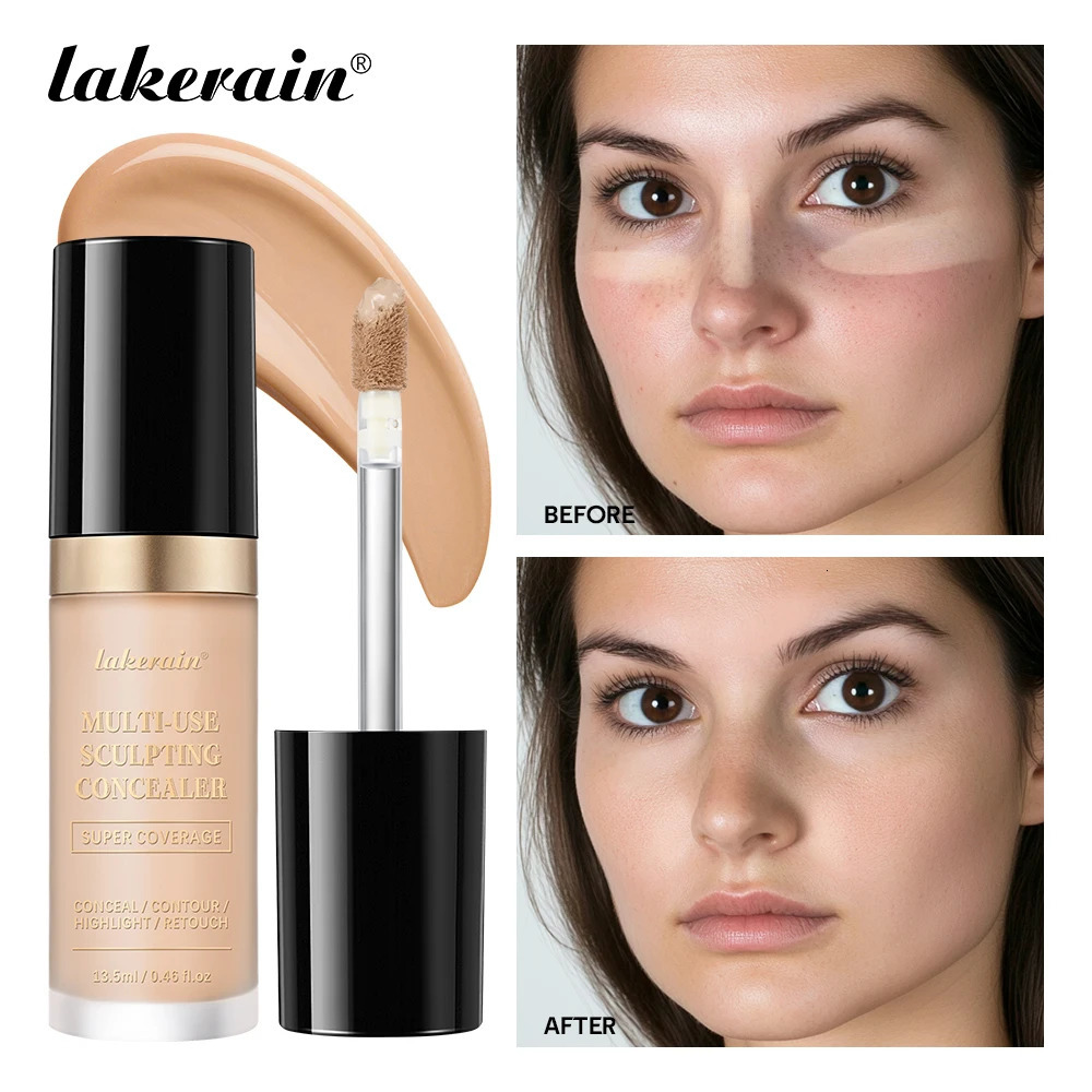 lakerain 5 color multipurpose concealer natural finish brighten skin tone cover dark circles concealer liquid 250730