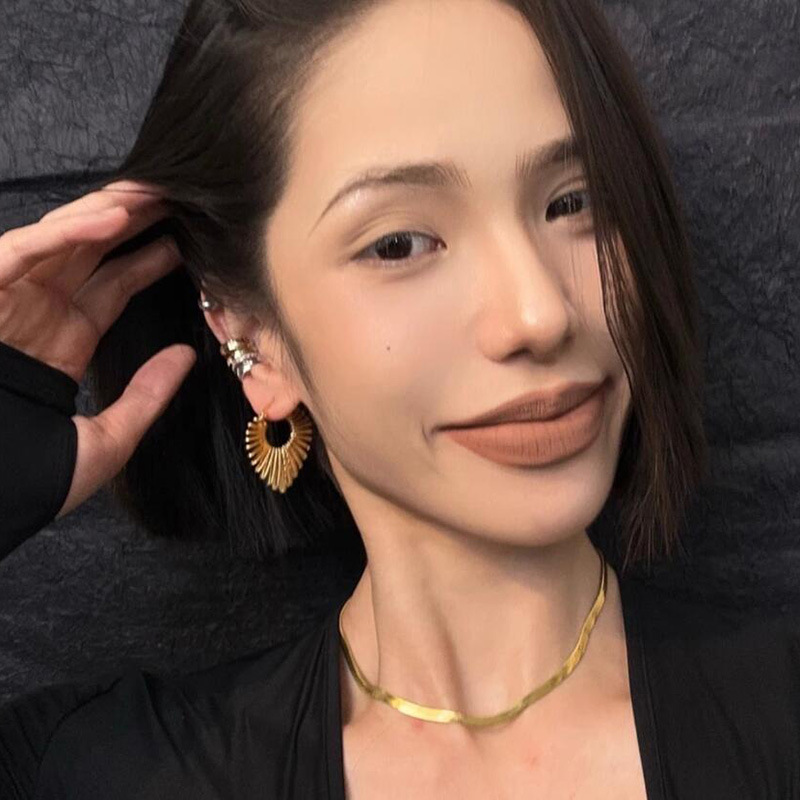 New Women's Peach Heart Earrings With Free Shipping Designer Luxury Jewelry European And American Lines Personalized Luxury Fashion Metal Earring