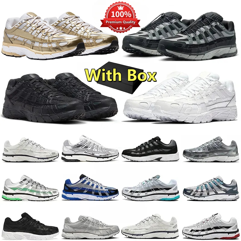Designer Running Shoes for Men Women Sneakers P6000 P 6000 Triple Black White Silver Gold Khaki Wolf Grey Metallic Racer Blue Womens Outdoor Sport Trainers