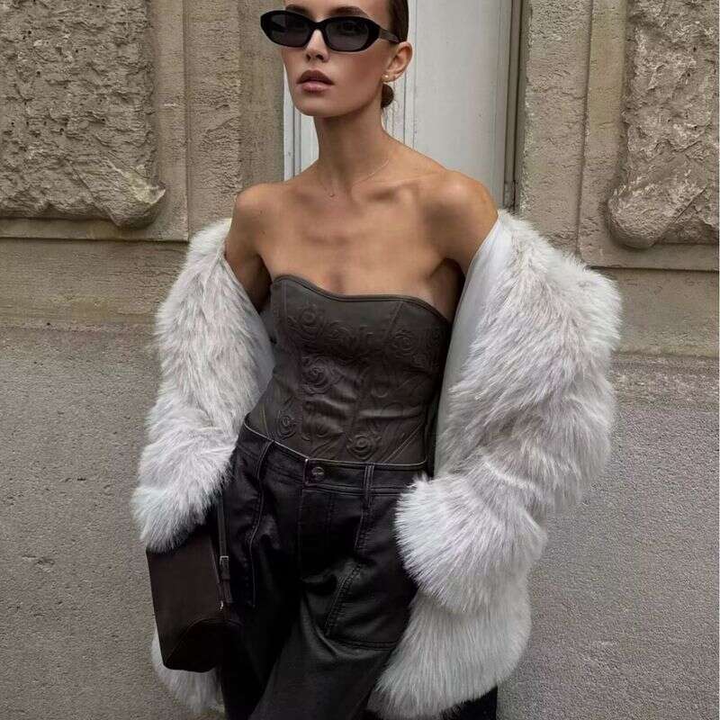 Women's Clothing 2024 Autumn And Winter Clothing Artificial Fur Warm Mid Length Thick Coat