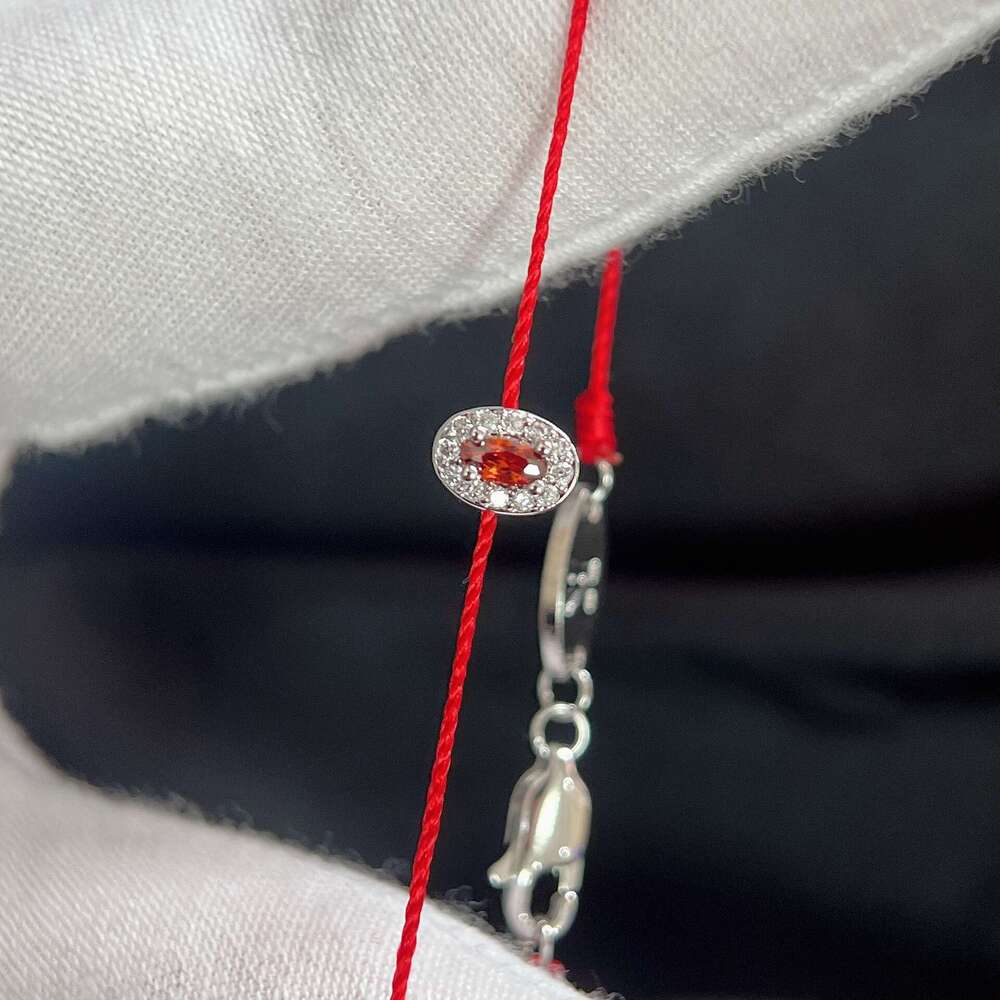 Ultra-fine Inlaid Dia Green Blue Woven Zodiac Year Niche Light New Chinese Style High Appearance Red Bracelet