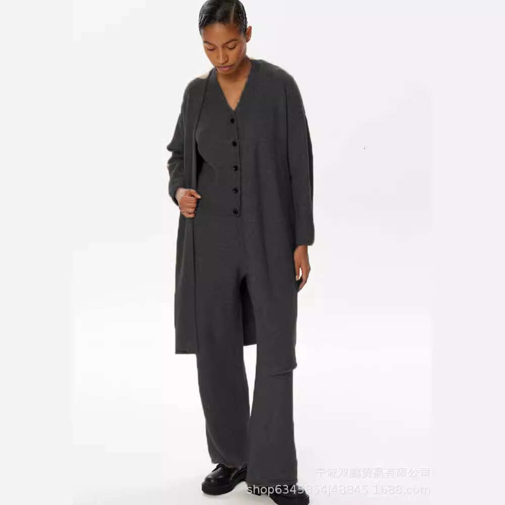 Autumn Winter New Knitted Three-Piece Set For Women OL Style Sweater Cardigan + Pants B5