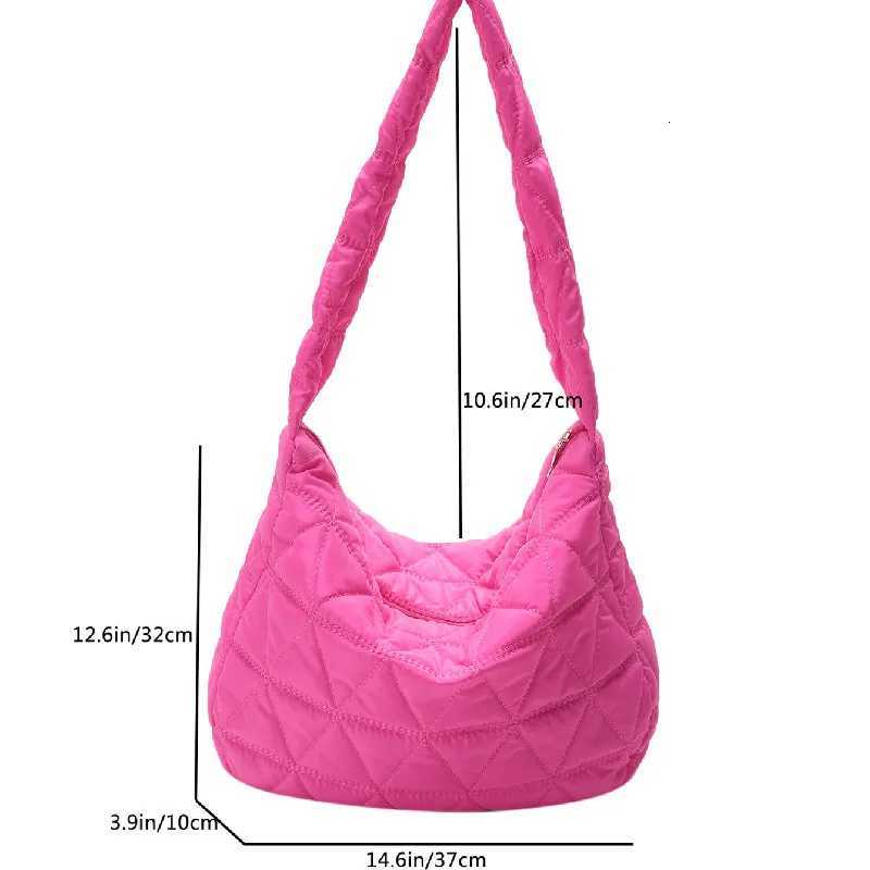 Puffer Quilted Crossbody Bag Stylish Padded Shoulder Bag Large Capacity Hobo Bag for Travel Sports Y250730