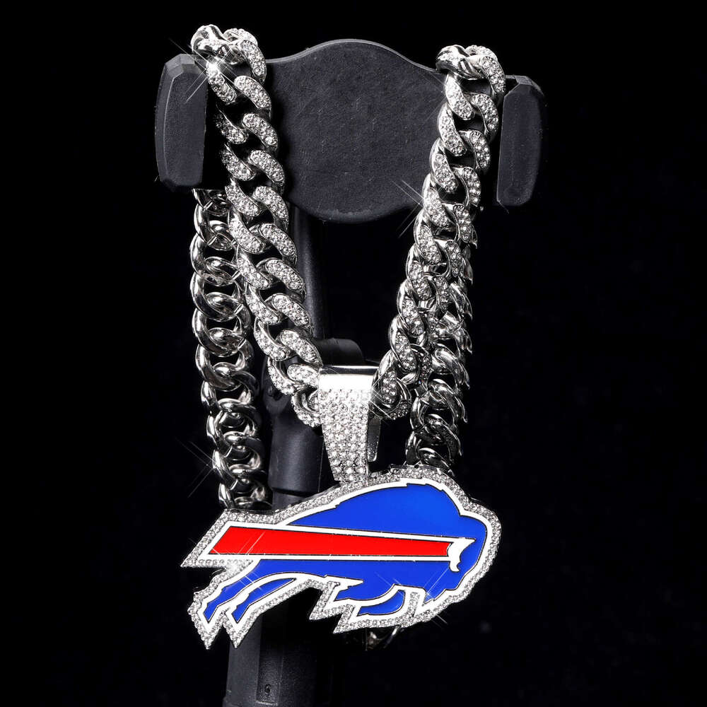 New Fashion Personality Oil Drip Rugby Team Necklace Accessory Men's Versatile Hip-Hop Cuban Chain