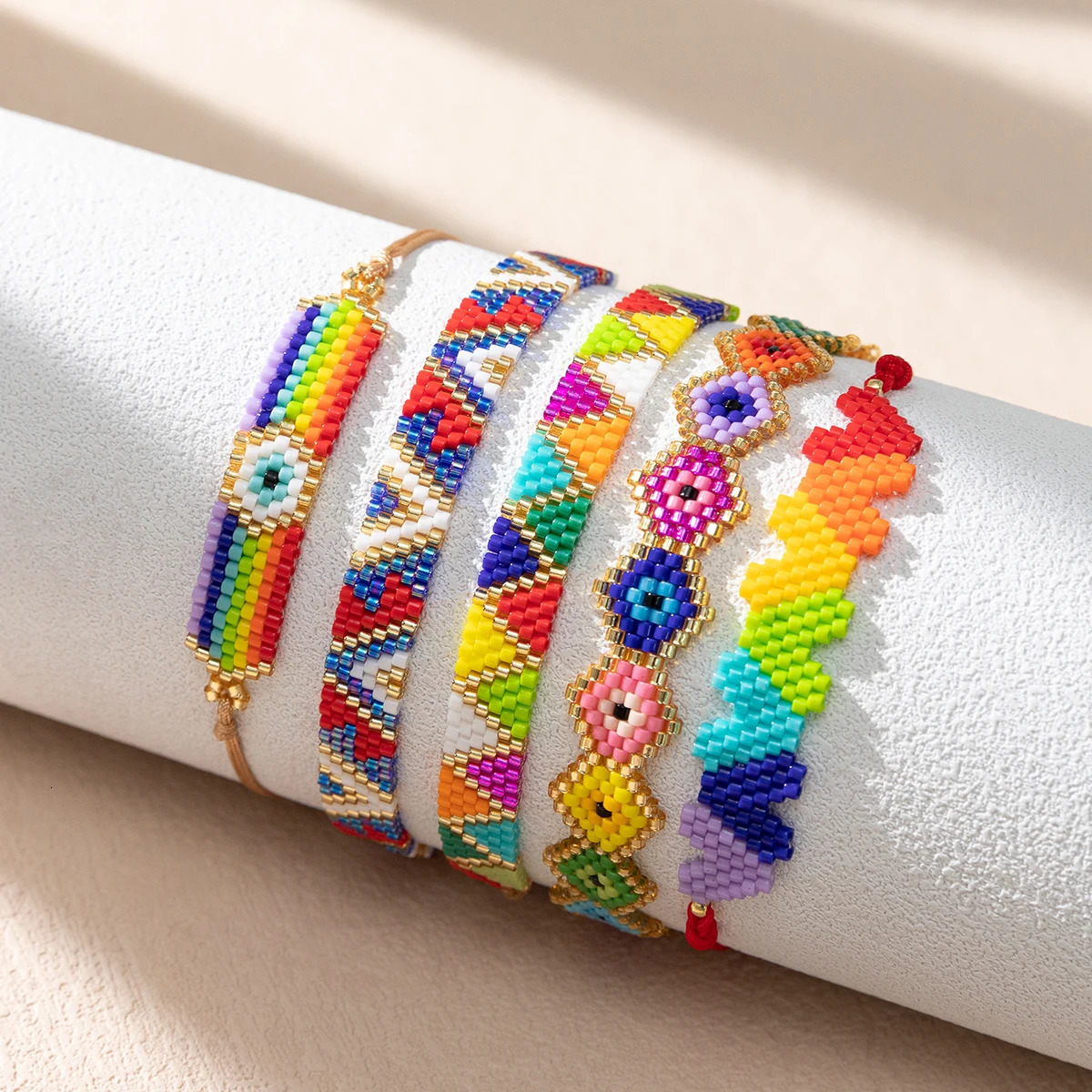 BLUESTAR Colorful Miyuki Beaded Bracelet Multicolor Jewelry Bohemian Pulseras mujer Moda Handmade Jewellery Gift 250730