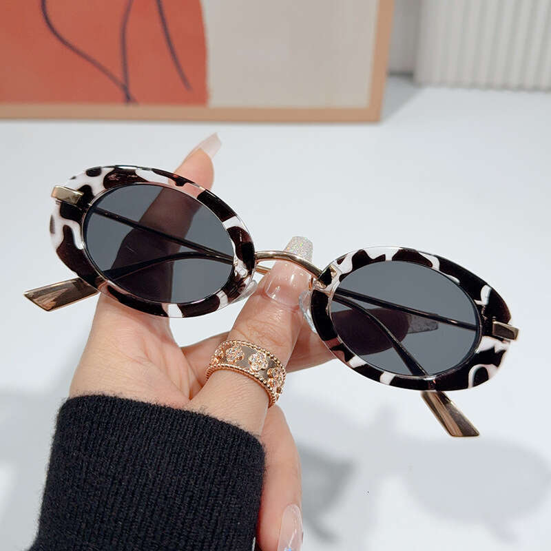 DHcollections 2025 Oval Sunglasses for Women - UV400 Protection, Fashion Small Frame, Trendy Pink & Leopard Styles (6 Colors)