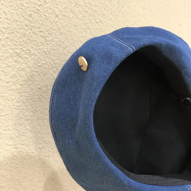 Womens Denim Beret Hat Jeans Berets Painter Hats Spring Beanie Hat Retro Octagonal Cap Female Ladies Outdoor Leisure Visor Caps 250729