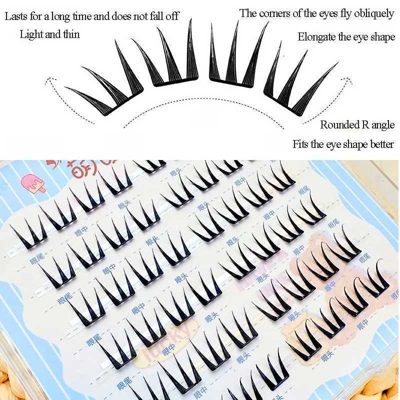 Glue-Free Ultra-Thin False Eyelashes Natural Noglue Eyelashes Segmented Curl Eyelash Clusters Eyelash Glue Manga Lashes Z250730
