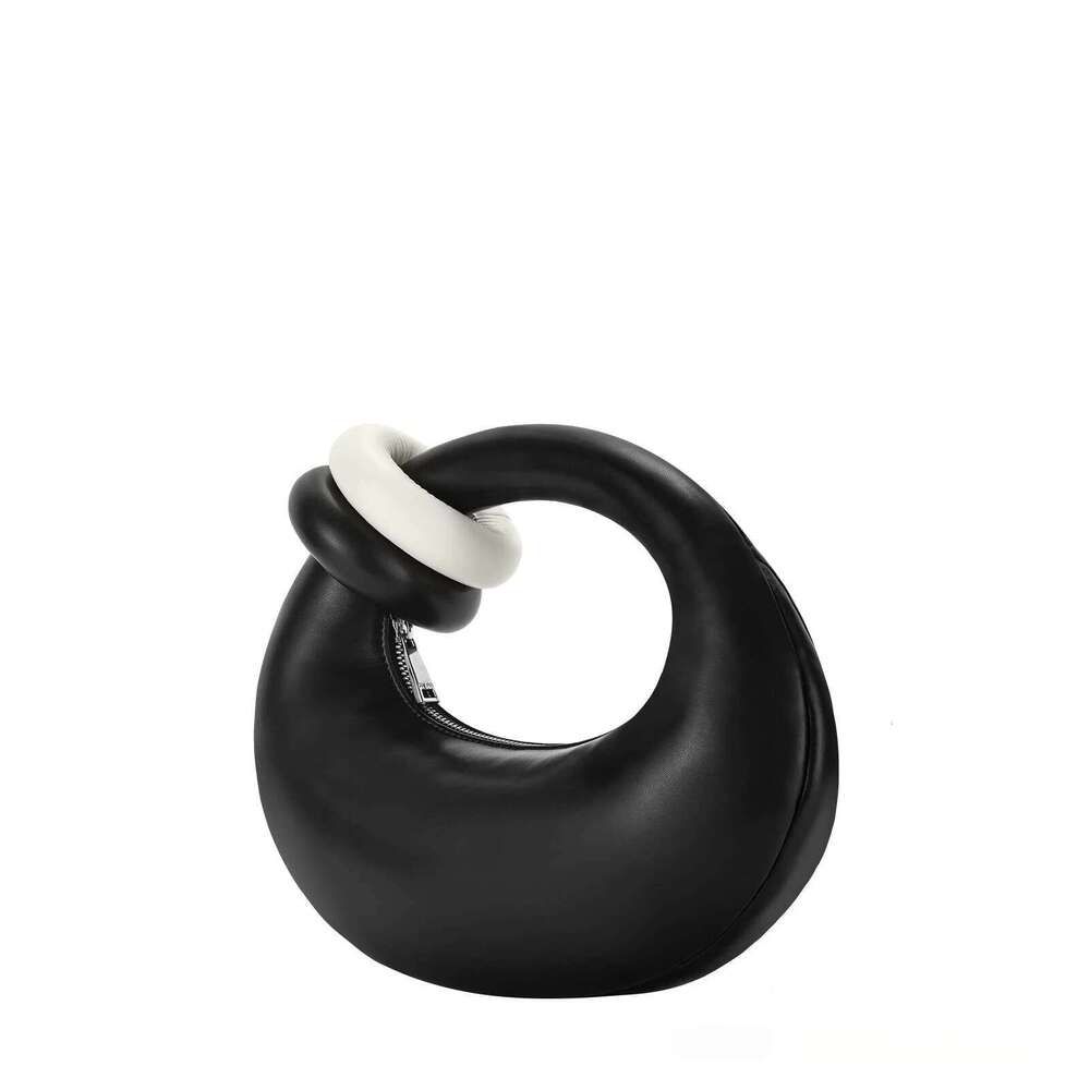 Fashion Winter Space Cotton Down Black Shoulder Bags Female Leather Flap Crossbody Bag Small Knot Padded Messenger Handbag Bolsa