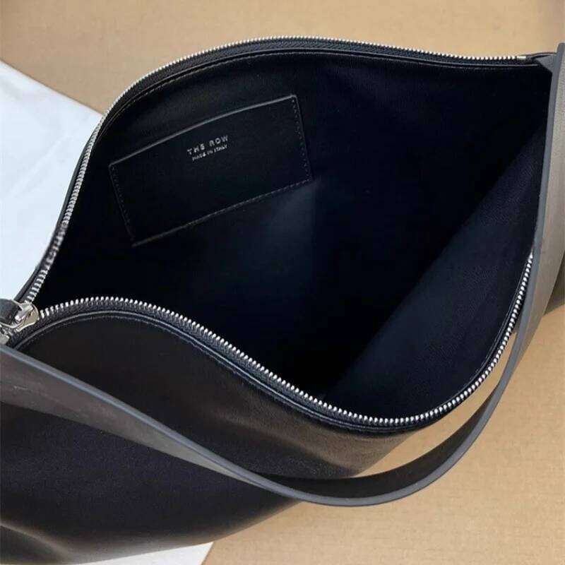 Envelope Vintage Niche Wind Genuine Leather Wide Strap Armpit Hundred Sheepskin Shoulder Clutch Bag