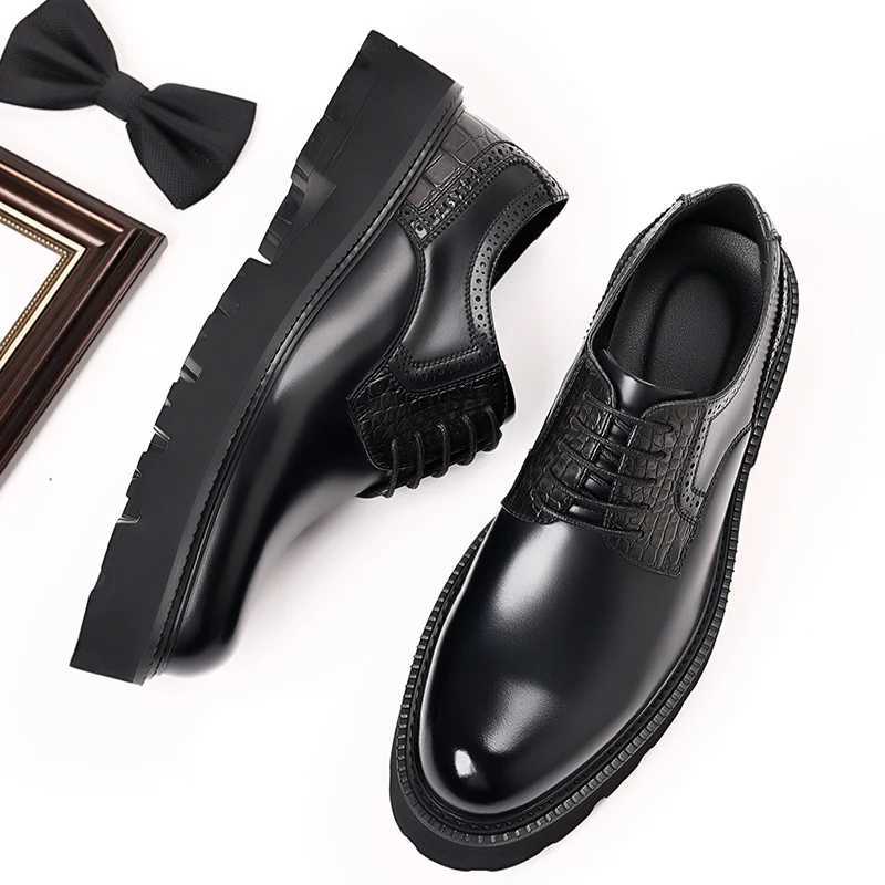 Classic Mens Leather Oxford Shoes Handmade Business Shoes Pointed Toe Casual Footwear Party Wedding Shoes Formal Dress Sneakers Y250730