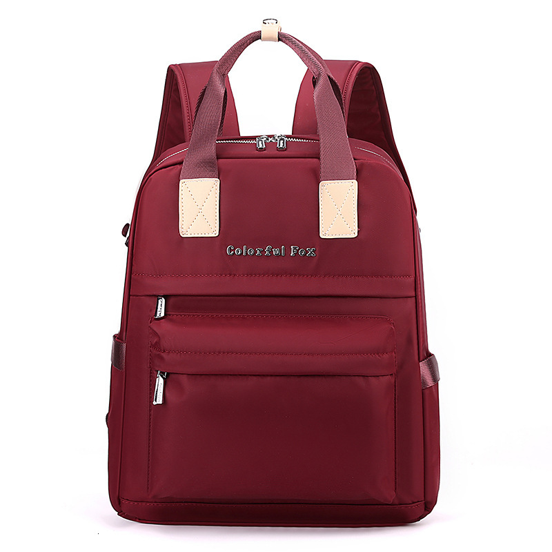 Colorful Fox New Women's Fashion Trendy Korean Version Multi-layer Convertible Trolley Backpack Lightweight Bag ddmymoon