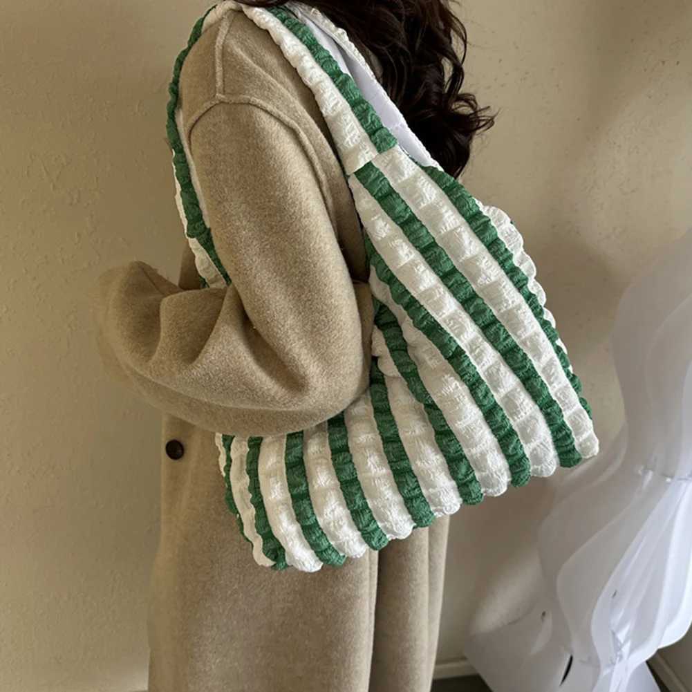 Elegant Handbag Pleated Cloud Bag Fem Candy Color Large Capacity Shoulder Bag Handbags Shopping Girls Pouch Tote Bags Y250730