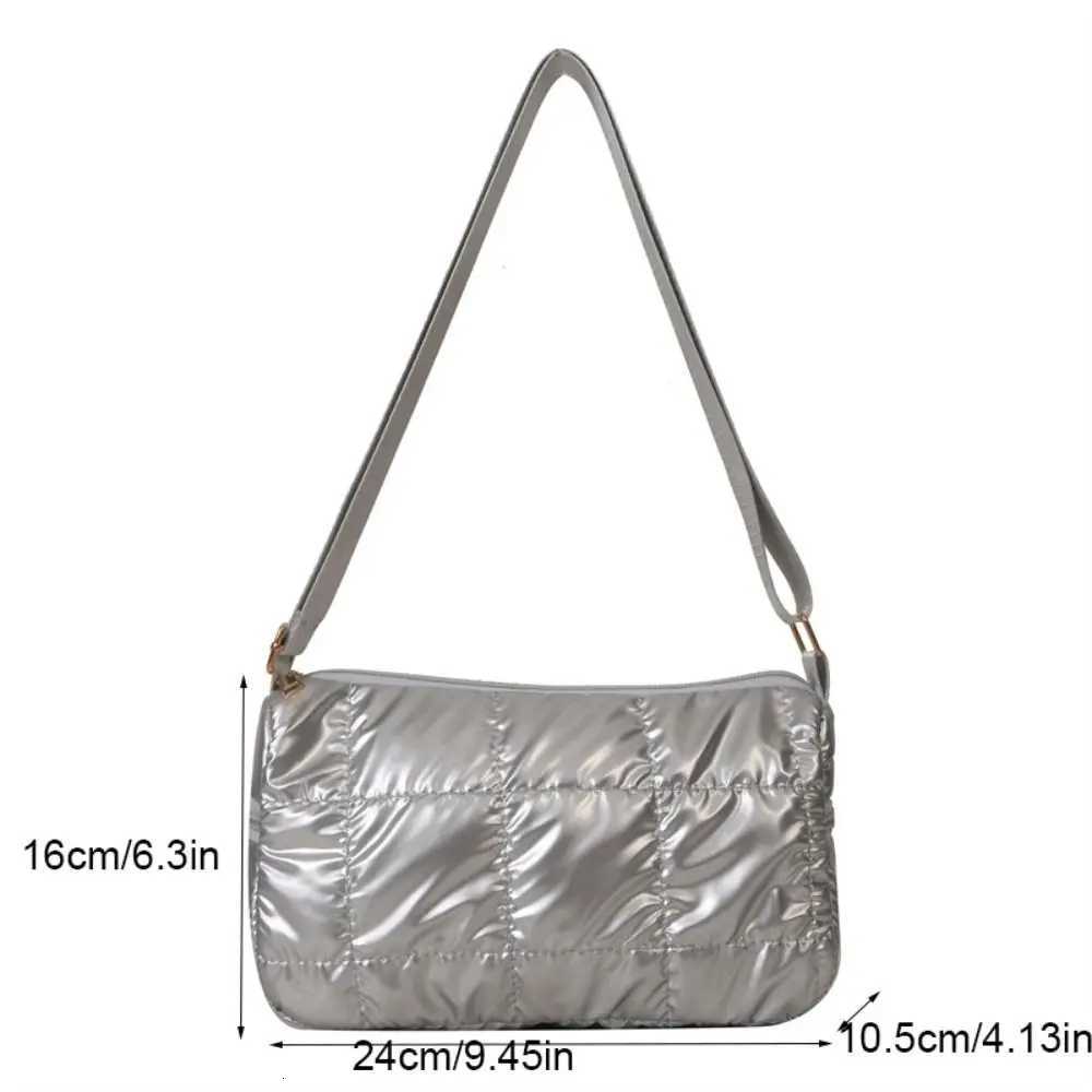Latt Space Cott Crossbody Bag Korean Style Oxford Quilted Shoulder Bag Pleated Lightweight Padded Crossbody Bag Travel Y250730