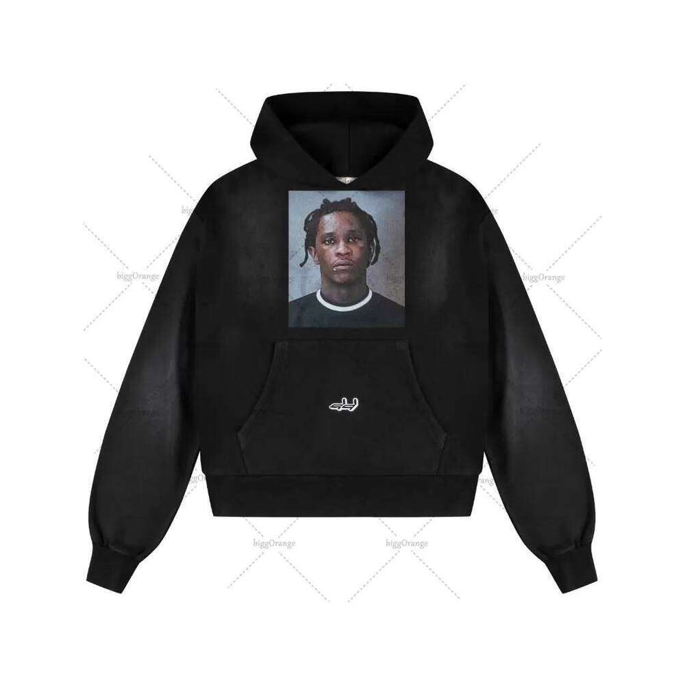 Hip-hop High Street Trendy Brand Streetwear American Retro Punk Haruku Oversized Sweatshirt Men Personality Goth Casual Hoodie