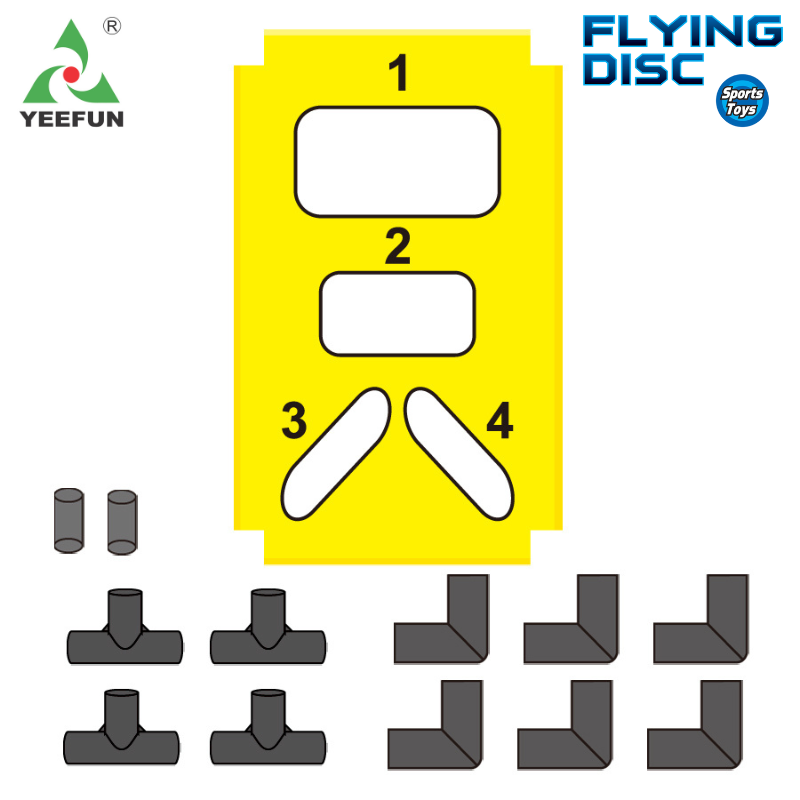 Durable Frisbee Rack for Flying Disc Games - Portable Sports Storage